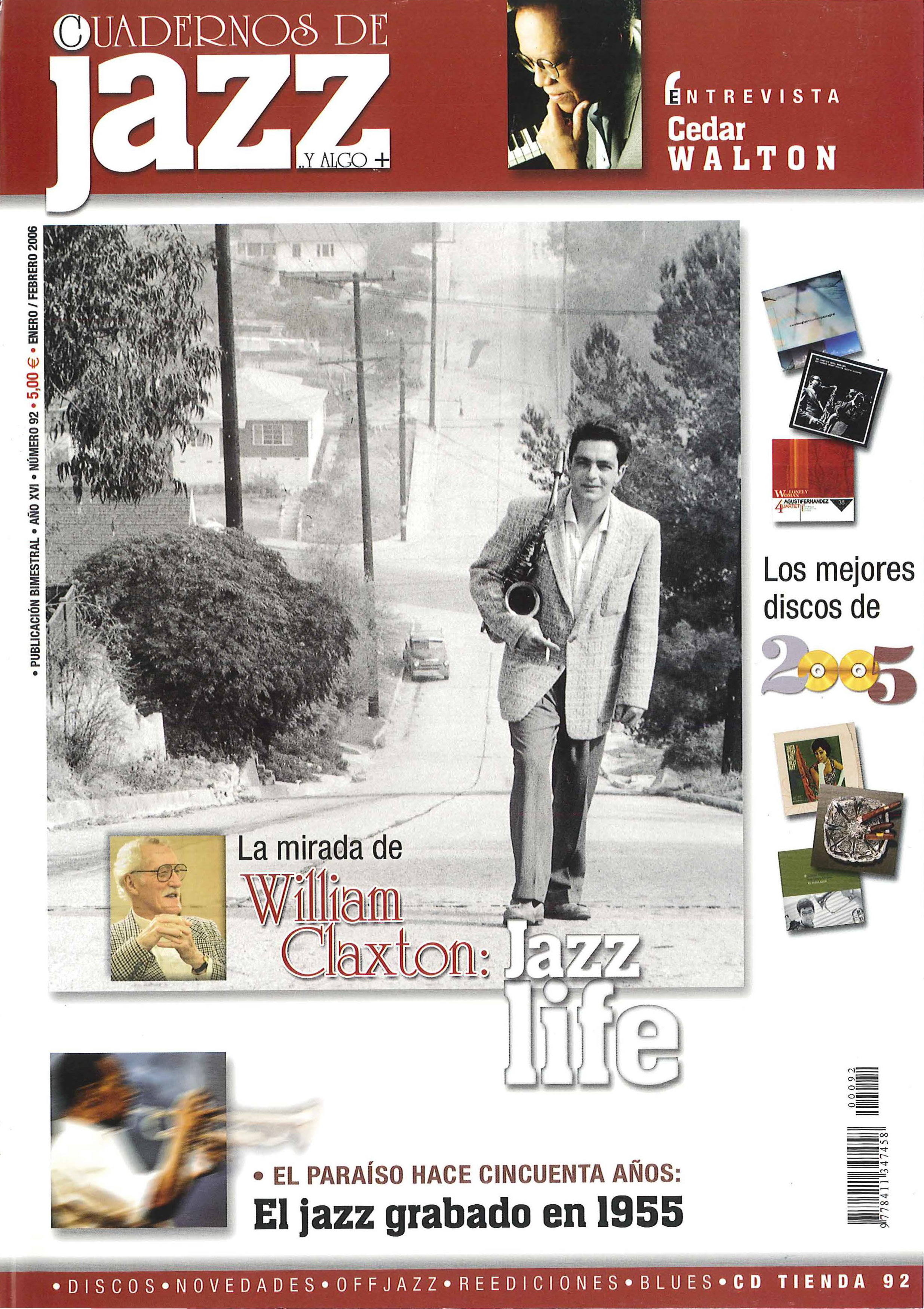 Cubierta del número 92 de la revista Cuadernos de Jazz