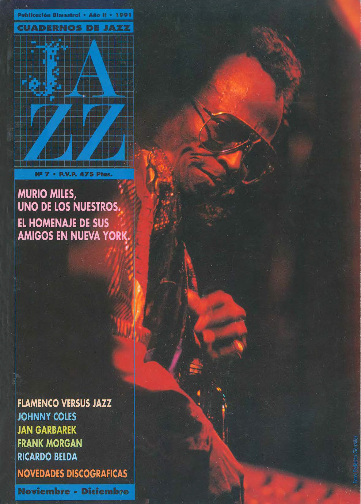 Cubierta del número 7 de la revista Cuadernos de Jazz