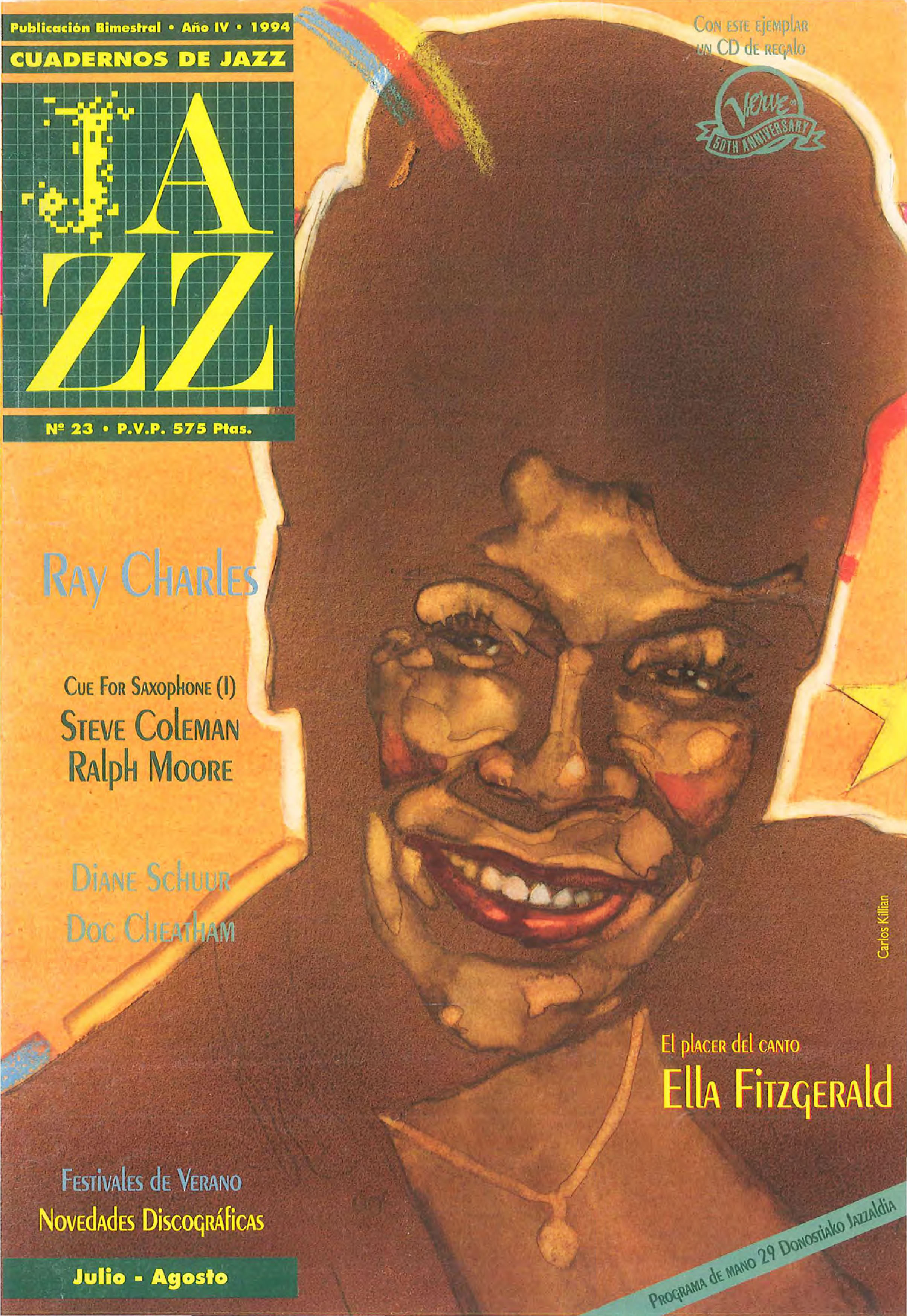 Cubierta del número 23 de la revista Cuadernos de Jazz