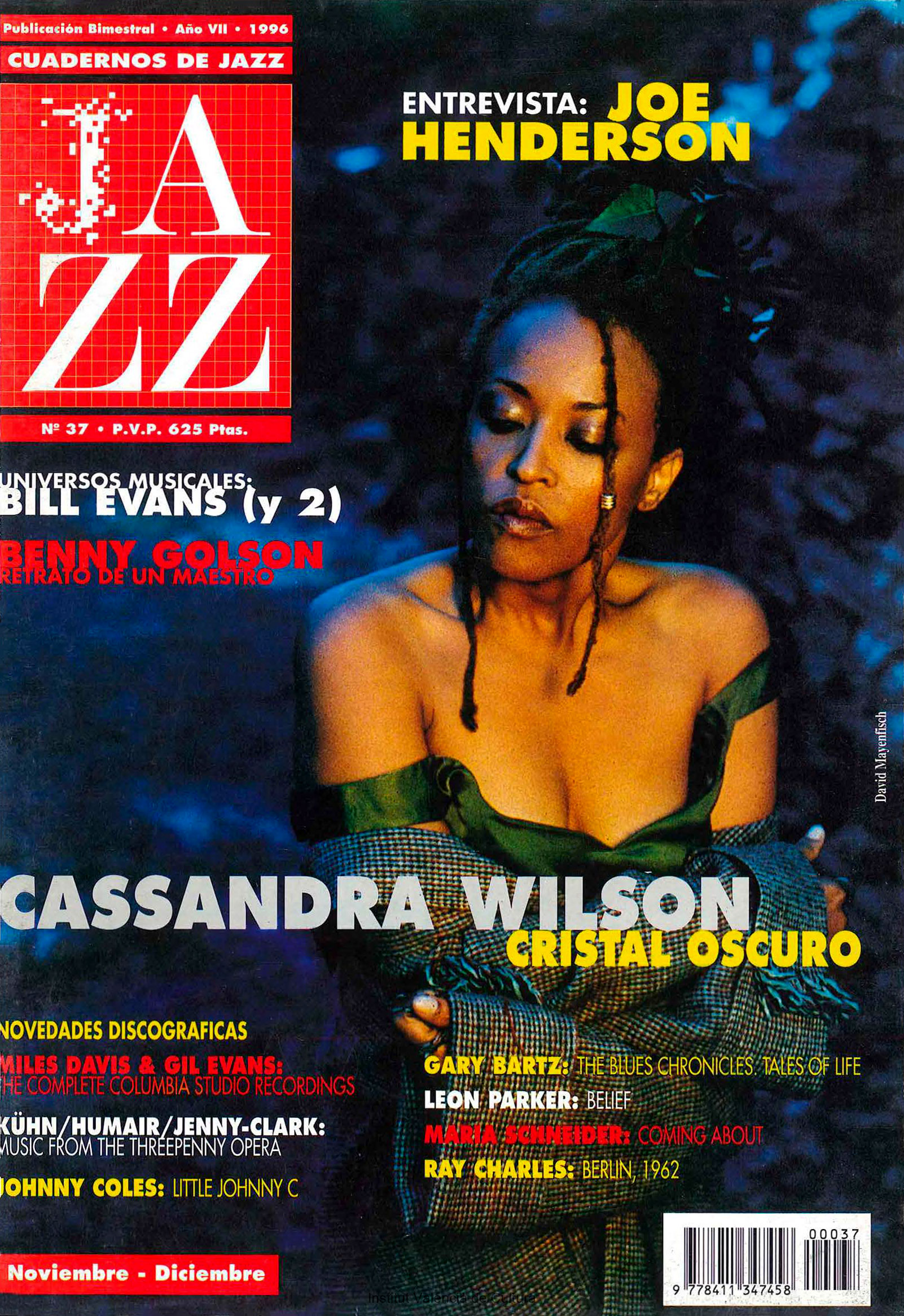Cubierta del número 37 de la revista Cuadernos de Jazz