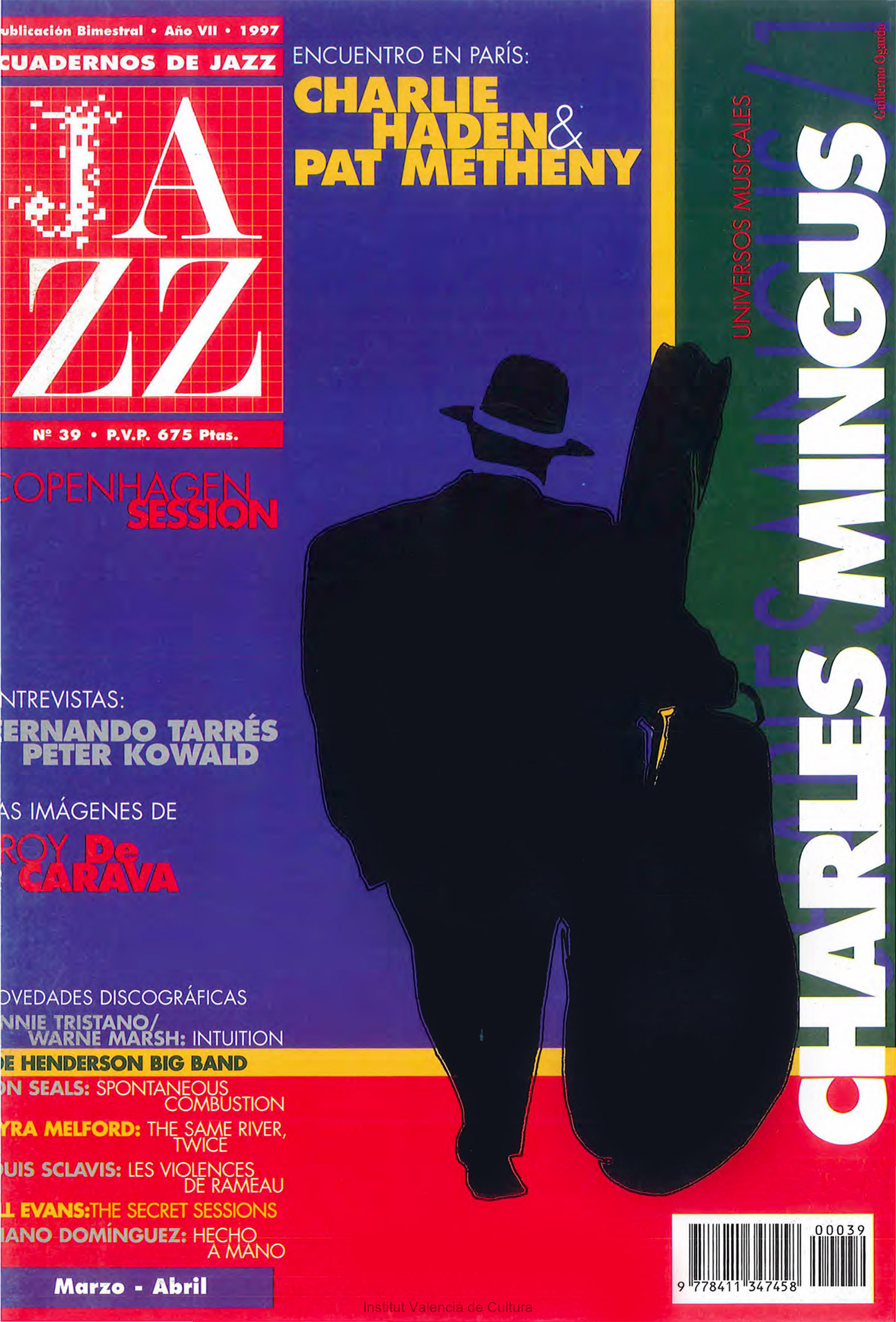 Cubierta del número 39 de la revista Cuadernos de Jazz