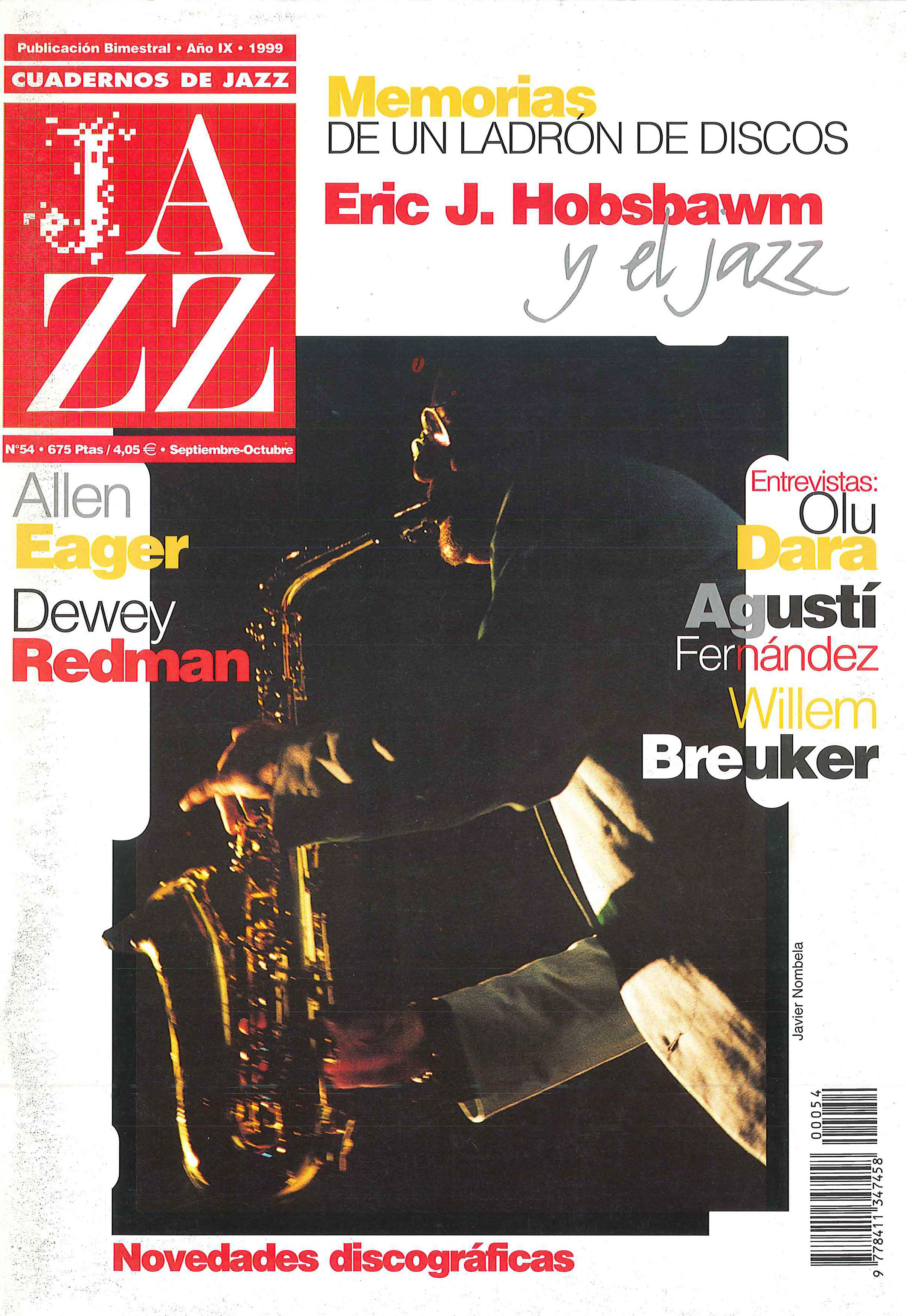 Cubierta del número 54 de la revista Cuadernos de Jazz
