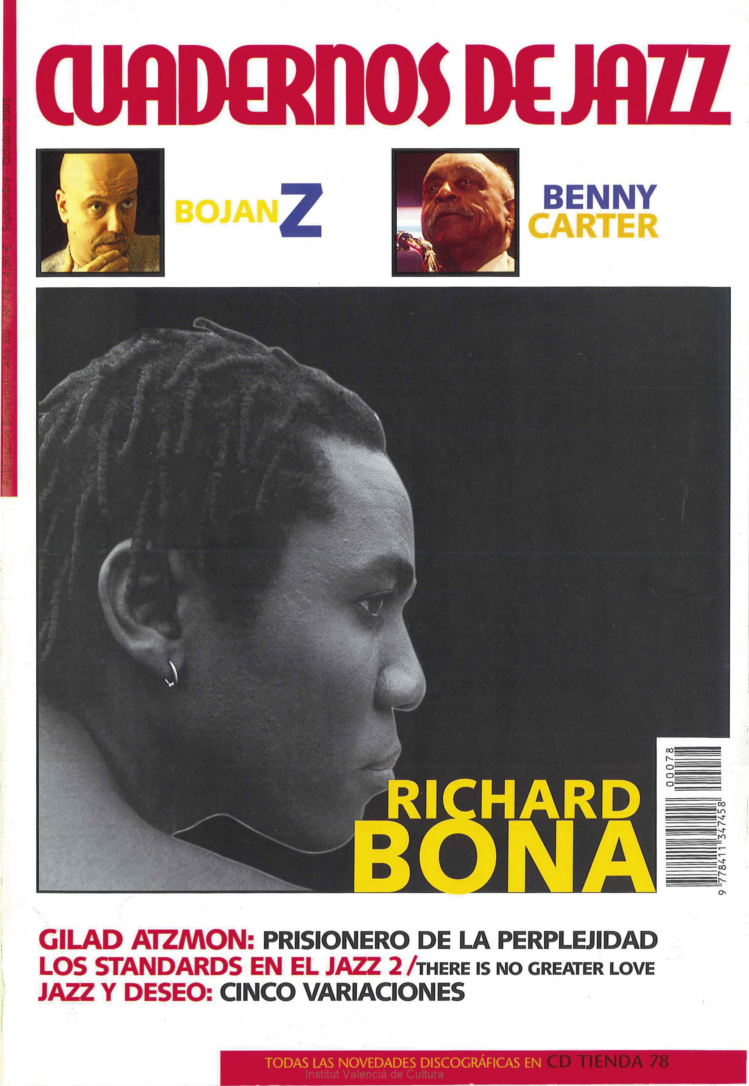 Cubierta del número 78 de la revista Cuadernos de Jazz